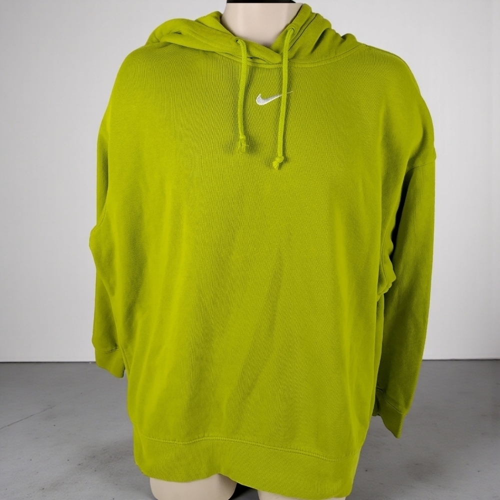 Vintage Nike Men's Size XL Center Swoosh Y2K Neon Hoodie